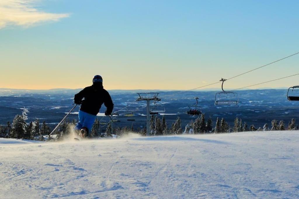 Leilighet Med Panoramautsikt Sjusjoen Innendors Parkering 외부 사진