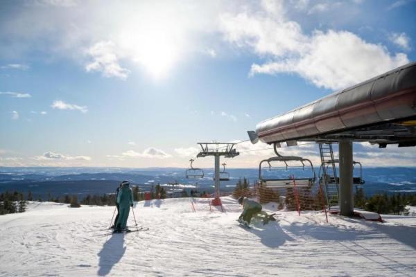 Leilighet Med Panoramautsikt Sjusjoen Innendors Parkering 외부 사진